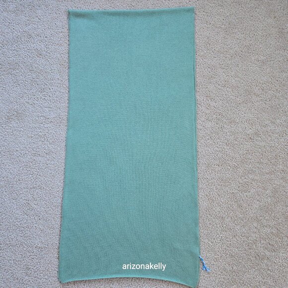 NWT Woolovers Cashmere Knit Scarf Sage Green Mint - Picture 1 of 13